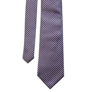 Alexander Julian Colours Necktie Mens Purple Geometric Career